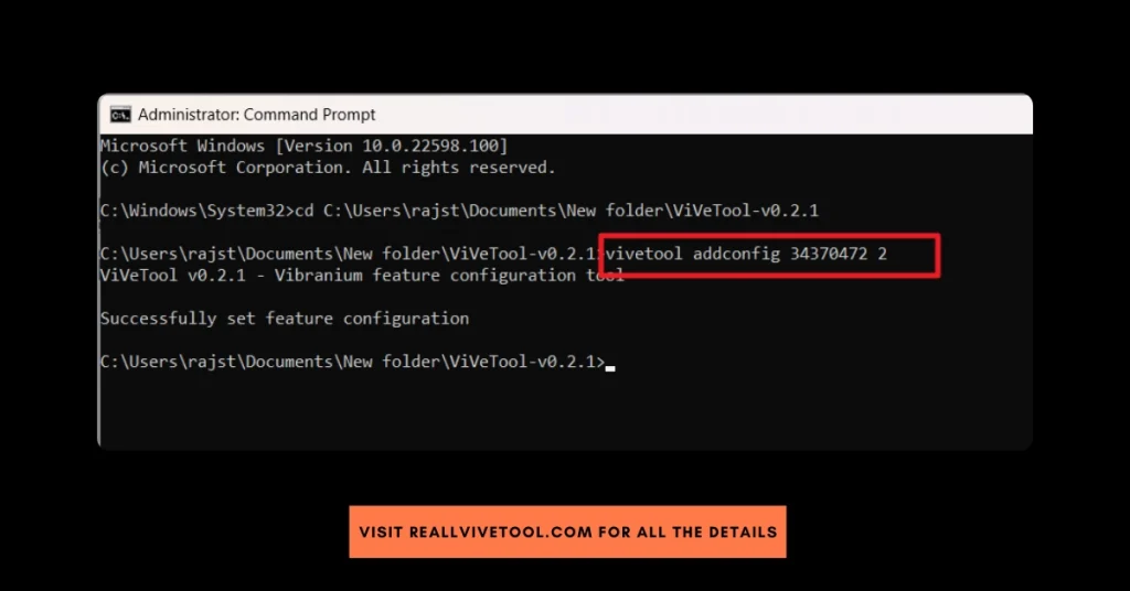 Understanding ViveTool addconfig