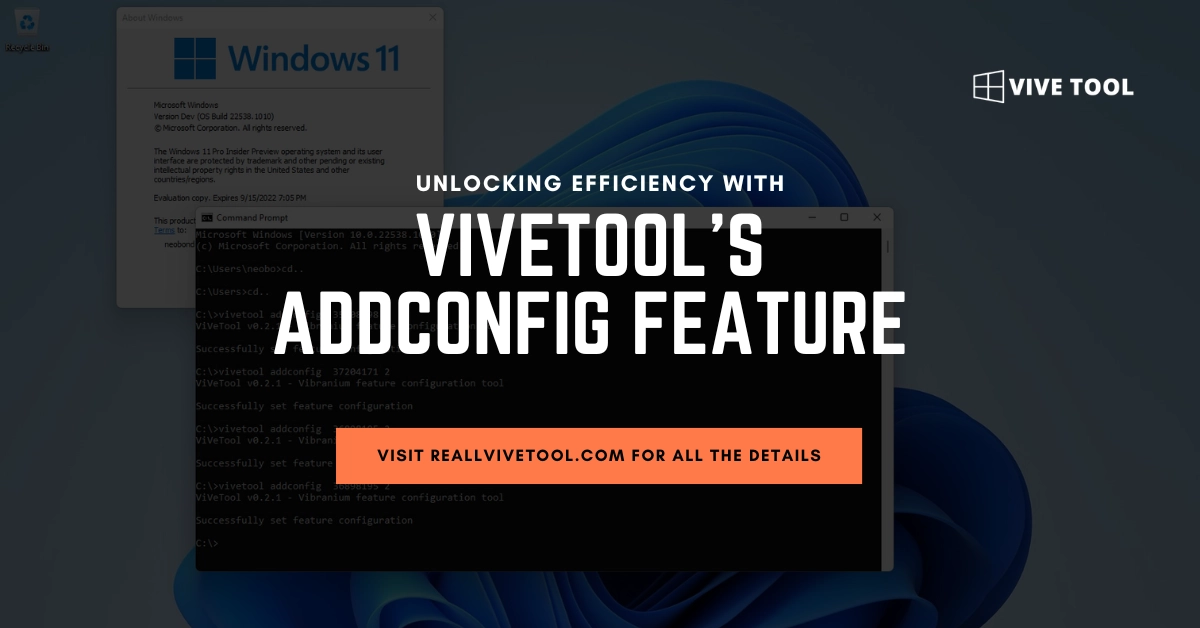 ViveTool's AddConfig Feature